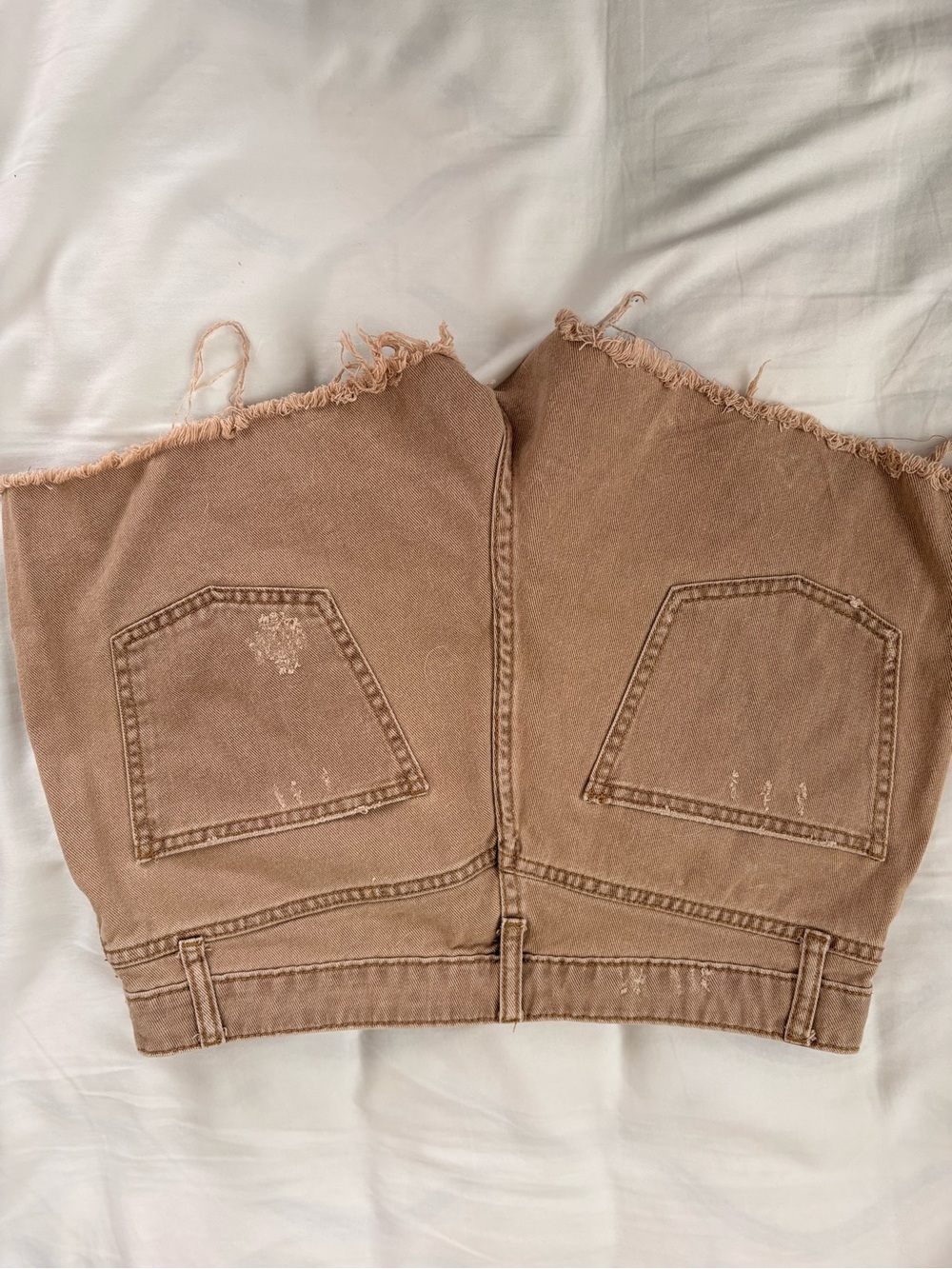 wild fable Cropped Cutoff Jeans Shorts — Brown